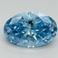 2.12 Ct. Fancy Vivid Blue Oval Lab Grown Diamond
