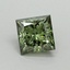 1.21 Ct. Fancy Vivid Green Princess Lab Grown Diamond