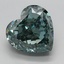 4.44 Ct. Fancy Vivid Green Heart Lab Grown Diamond