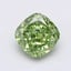 1.57 Ct. Fancy Vivid  Green Cushion Lab Grown Diamond