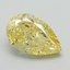 1.62 Ct. Fancy Vivid Yellow Pear Lab Grown Diamond