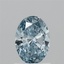 1.01 Ct. Fancy Vivid  Blue Oval Lab Grown Diamond
