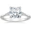 Platinum Aria Three Stone Diamond Ring (1/10 ct. tw.), smalltop view