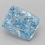 4.04 Ct. Fancy Vivid Blue Cushion Lab Grown Diamond