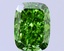 1.66 Ct. Fancy Vivid  Green Cushion Lab Grown Diamond