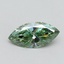 1.00 Ct. Fancy Vivid Green Marquise Lab Grown Diamond