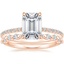 14K Rose Gold Demi Diamond Ring (1/3 ct. tw.) with Marseille Diamond Ring (1/3 ct. tw.)