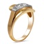 The Melva Ring, smalltop view on a hand