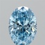 1.02 Ct. Fancy Vivid  Blue Oval Lab Grown Diamond