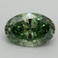 2.12 Ct. Fancy Vivid Green Oval Lab Grown Diamond