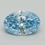 2.15 Ct. Fancy Vivid Blue Oval Lab Grown Diamond