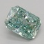 1.08 Ct. Fancy Vivid Green Radiant Lab Grown Diamond
