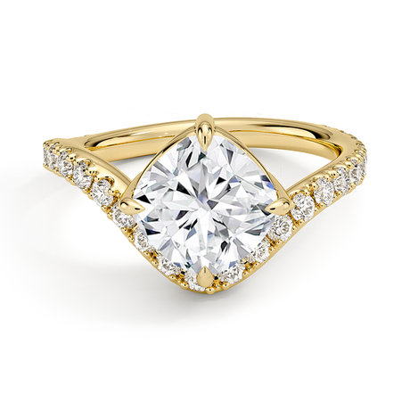 18K Yellow Gold Silhouette Diamond Ring (1/2 ct. tw.)