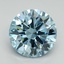 9.52 Ct. Fancy Vivid Blue Round Lab Grown Diamond