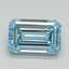 1.50 Ct. Fancy Vivid Blue Emerald Lab Grown Diamond