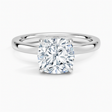 18K White Gold Audrey Perfect Fit Hidden Halo 2mm Diamond Ring
