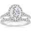 18KW Moissanite Joy Diamond Ring (1/3 ct. tw.) with Bliss Diamond Ring (1/5 ct. tw.), smalltop view