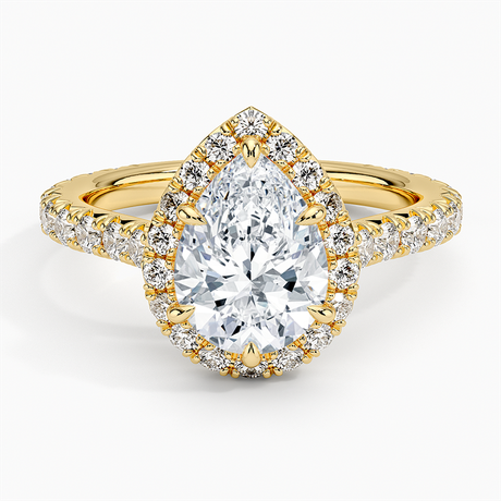 18K Yellow Gold Estelle Halo Diamond Ring (3/4 ct. tw.)