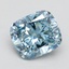 1.94 Ct. Fancy Vivid Blue Cushion Lab Grown Diamond