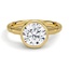 Custom Round Bezel Diamond Ring