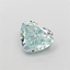 0.87 Ct. Fancy Intense Bluish Green Heart Lab Grown Diamond