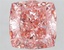 15.01 Ct. Fancy Vivid  Pink Cushion Lab Grown Diamond