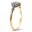The Joeann Ring, smalltop view on a hand