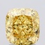 2.06 Ct. Fancy Vivid  Yellow Cushion Lab Grown Diamond