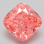 3.07 Ct. Fancy Vivid Pink Cushion Lab Grown Diamond