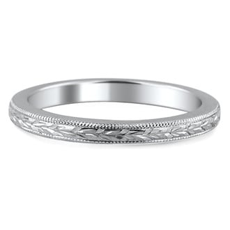 Custom Hand Engraved Wedding Band