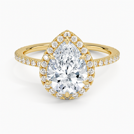 18K Yellow Gold Waverly Halo Diamond Ring (1/2 ct. tw.)