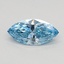 0.32 Ct. Fancy Vivid Blue Marquise Lab Grown Diamond