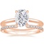 14K Rose Gold Petite Elodie Ring with Luxe Sia Diamond Ring (1/5 ct. tw.)