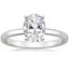 18K White Gold Comfort Fit 2mm Solitaire Ring, smalltop view