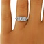 The Naledi Ring, smalltop view on a hand