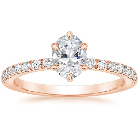 14K Rose Gold Bliss Diamond Ring (1/6 ct. tw.) with Bliss Diamond Ring (1/5 ct. tw.)