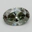 3.12 Ct. Fancy Vivid  Green Oval Lab Grown Diamond
