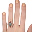 The Avalbane Ring, smallzoomed in top view on a hand