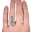 The Oana Ring, smallzoomed in top view on a hand