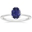 18K White Gold Petite Elodie Eight-Prong Solitaire Ring, smalltop view