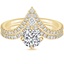 18K Yellow Gold Nouveau Diamond Bridal Set