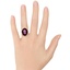 The Corrina Ring, smallzoomed in top view on a hand