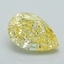 1.01 Ct. Fancy Intense Yellow Pear Lab Grown Diamond