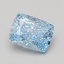 1.12 Ct. Fancy Vivid Blue Cushion Lab Grown Diamond