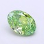 1.01 Ct. Fancy Vivid  Green Oval Lab Grown Diamond