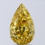 2.12 Ct. Fancy Vivid Yellow Pear Lab Grown Diamond