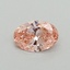 0.38 Ct. Fancy Vivid Pink Oval Lab Grown Diamond