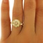 The Tasha Ring, smalltop view on a hand