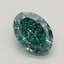 1.66 Ct. Fancy Vivid Bluish Green Oval Lab Grown Diamond