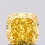 1.39 Ct. Fancy Vivid Yellow Cushion Lab Grown Diamond